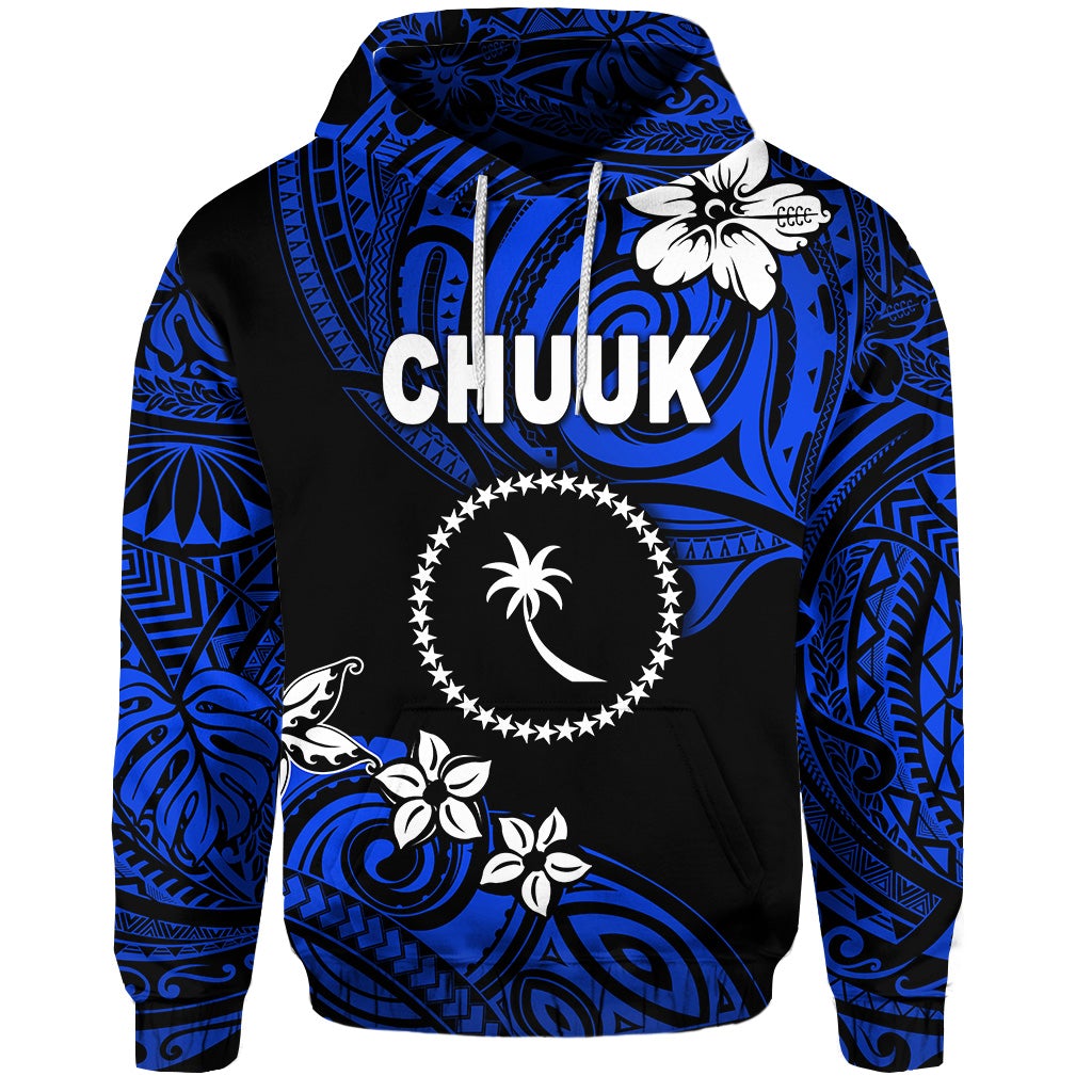 Custom FSM Chuuk Hoodie Unique Vibes Blue LT8 - Wonder Print Shop
