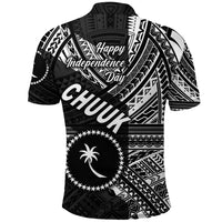 FSM Chuuk Polo Shirt Happy Independence Day Original Vibes Black LT8 - Wonder Print Shop