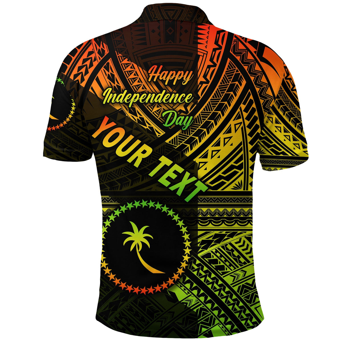 Custom FSM Chuuk Polo Shirt Happy Independence Day Original Vibes Reggae LT8 - Wonder Print Shop
