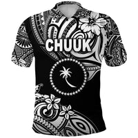 Custom FSM Chuuk Polo Shirt Unique Vibes Black LT8 - Wonder Print Shop