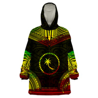 Chuuk Reggae Polynesian Tentacle Tribal Pattern Wearable Blanket Hoodie - Wonder Print Shop