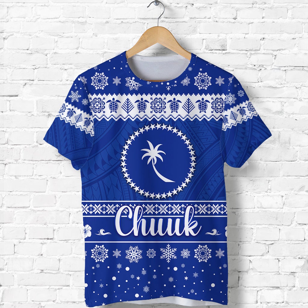 Custom FSM Chuuk Christmas T Shirt Simple Style LT8 - Wonder Print Shop