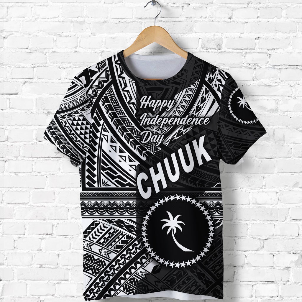Custom FSM Chuuk T Shirt Happy Independence Day Original Vibes Black LT8 - Wonder Print Shop