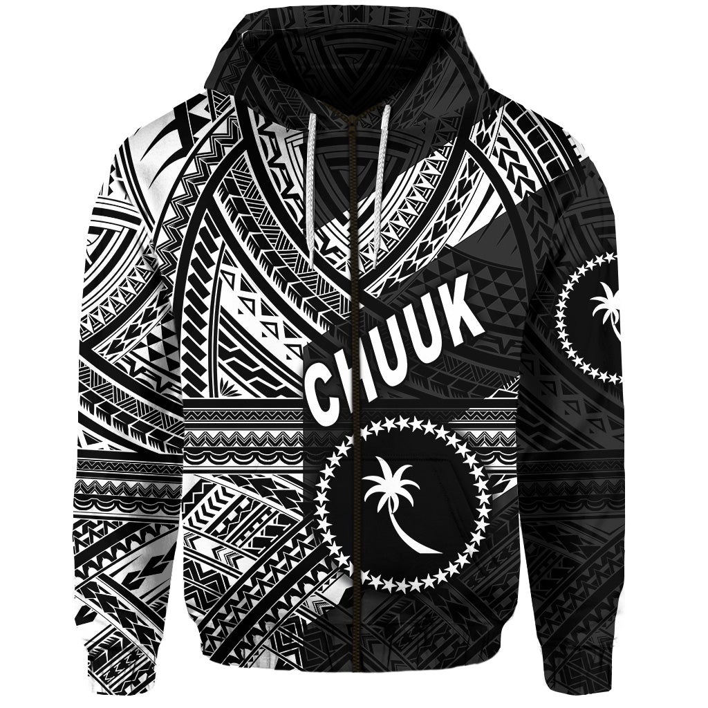 FSM Chuuk Zip Hoodie Original Style Black LT8 - Wonder Print Shop