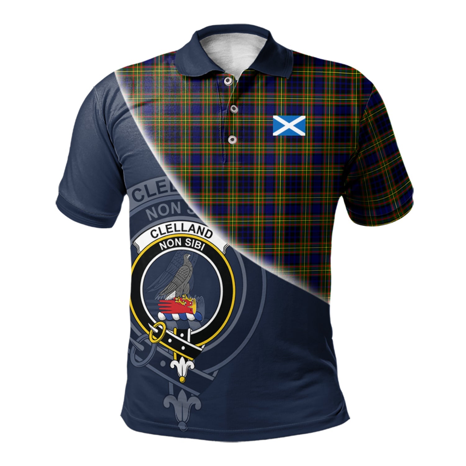 scottish-clelland-modern-clan-crest-tartan-scotland-flag-half-style-polo-shirt