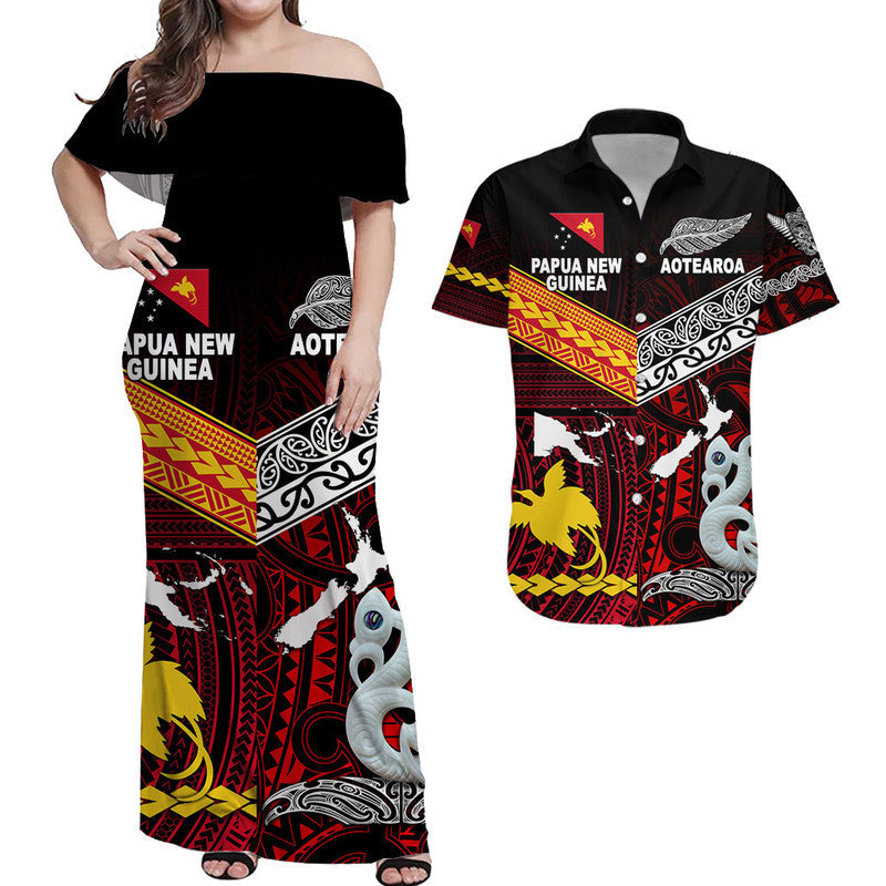 New Zealand Papua New Guinea Matching Hawaiian Shirt And Dress Together Red LT8 - Wonder Print Shop