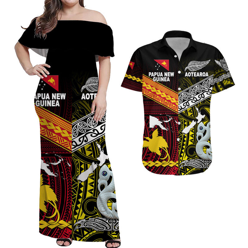 New Zealand Papua New Guinea Matching Hawaiian Shirt And Dress Together Yellow LT8 - Wonder Print Shop