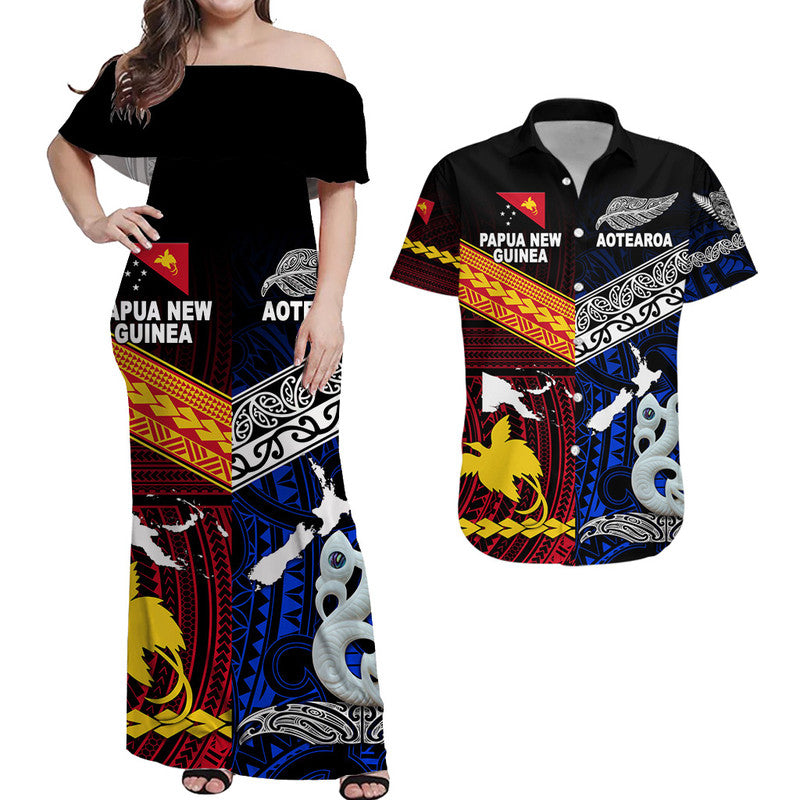 New Zealand Papua New Guinea Matching Hawaiian Shirt And Dress Together Blue LT8 - Wonder Print Shop