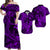 Polynesian Matching Hawaiian Shirt And Dress Purple Hawaiian Tribal Hammerhead Shark - Wonder Print Shop