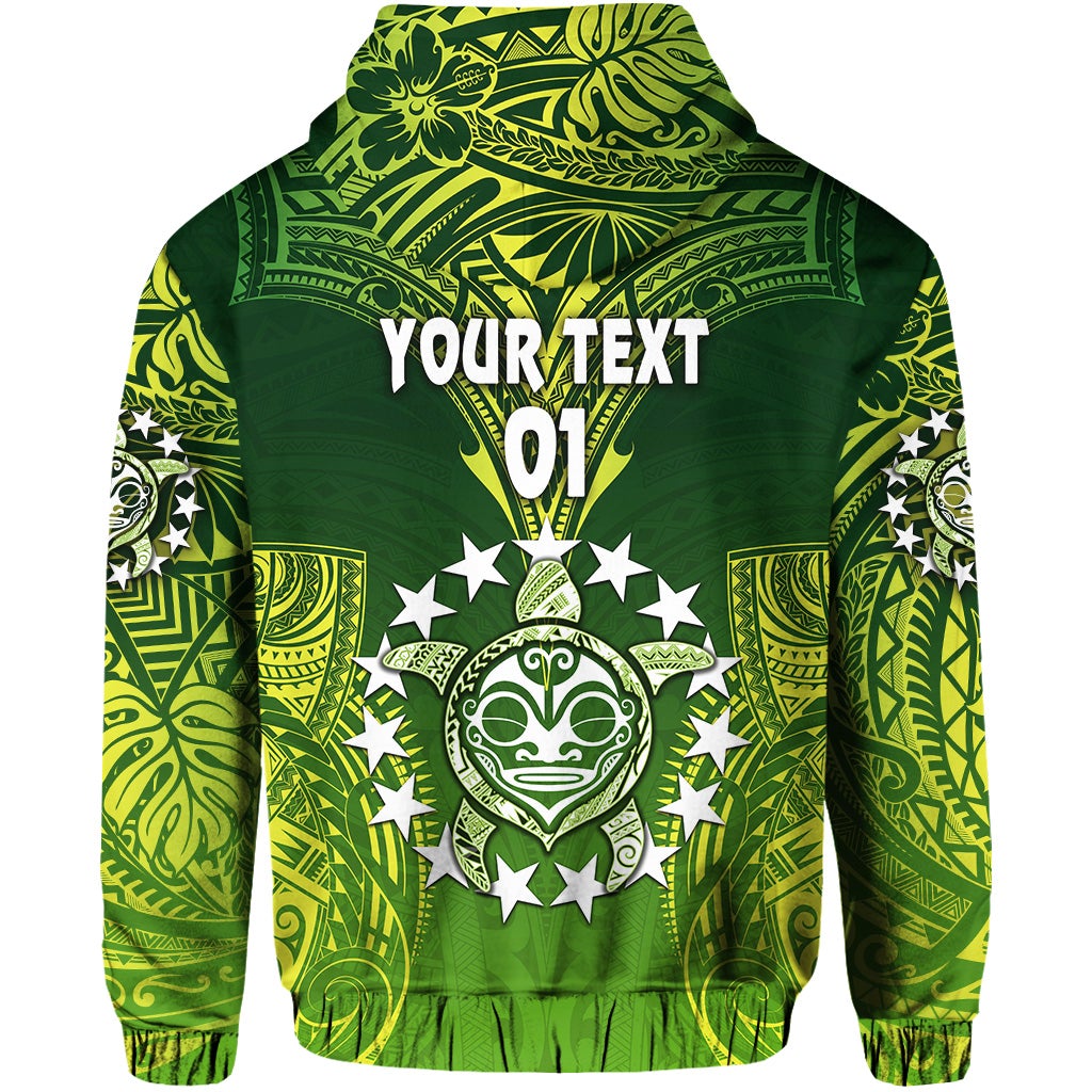 (Custom Personalised Text And Number) Cook Islands Hoodie Happy Independence Anniversary LT8 - Wonder Print Shop