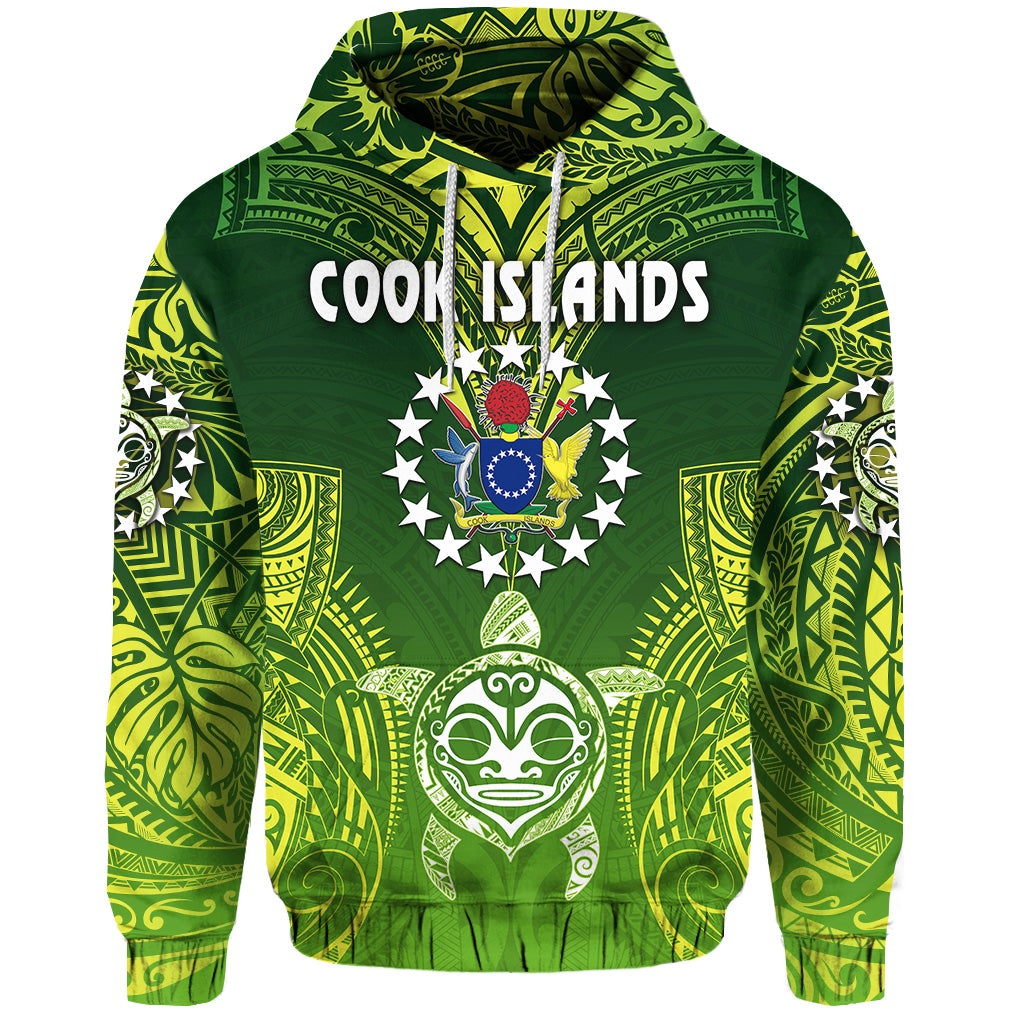 (Custom Personalised Text And Number) Cook Islands Hoodie Happy Independence Anniversary LT8 - Wonder Print Shop