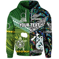 Custom New Zealand Cook Islands Hoodie Together Paua Shell LT8 - Wonder Print Shop