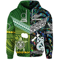 Custom New Zealand Cook Islands Hoodie Together Paua Shell, Custom Text And Number LT8 - Wonder Print Shop