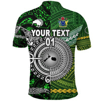 Custom New Zealand Cook Islands Polo Shirt Together Green, Custom Text And Number LT8 - Wonder Print Shop