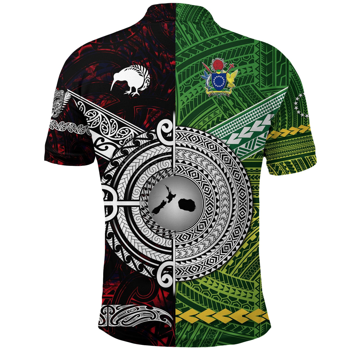 Custom New Zealand Cook Islands Polo Shirt Together Red LT8 - Wonder Print Shop