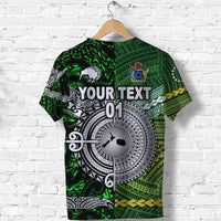 Custom New Zealand and Cook Islands T Shirt Together Green, Custom Text And Number LT8 - Wonder Print Shop