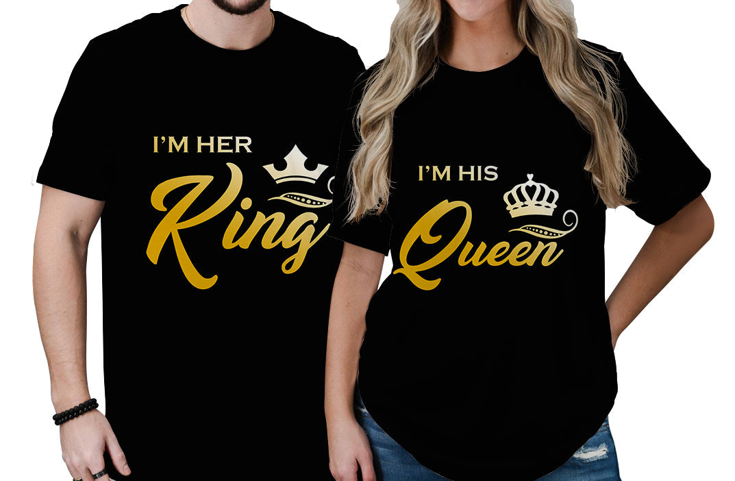Valentine Day Couple T Shirt King And Queen LT6 - Wonder Print Shop