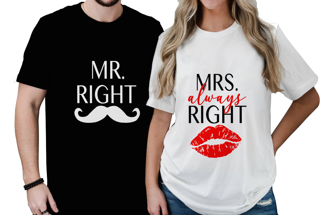 Valentine Day Couple T Shirt You Always Right No.1 LT6 - Wonder Print Shop