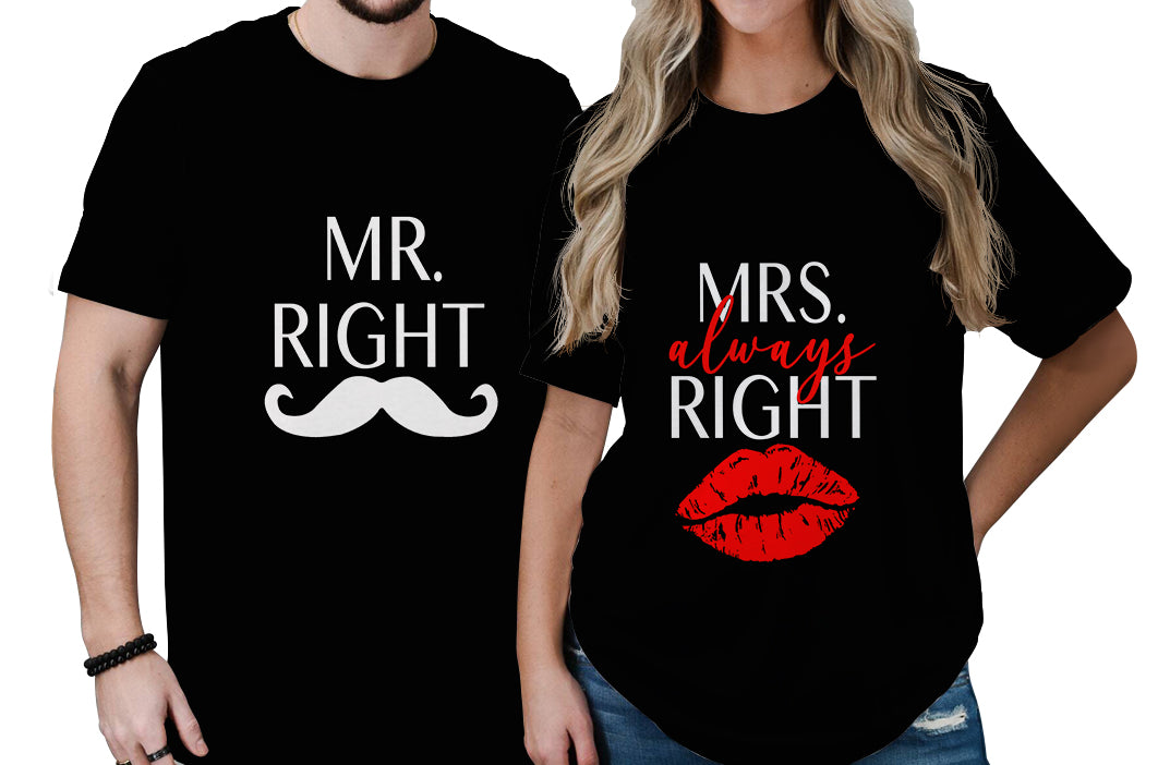 Valentine Day Couple T Shirt You Always Right No.3 LT6 - Wonder Print Shop
