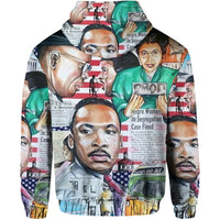 Civil Rights Leaders Hoodie Newspaper Art Version LT8 - Wonder Print Shop