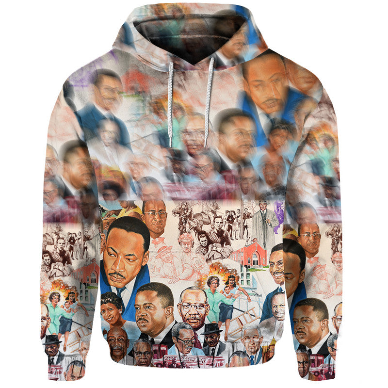 Civil Rights Leaders Hoodie Color Painting Style LT8 - Wonder Print Shop
