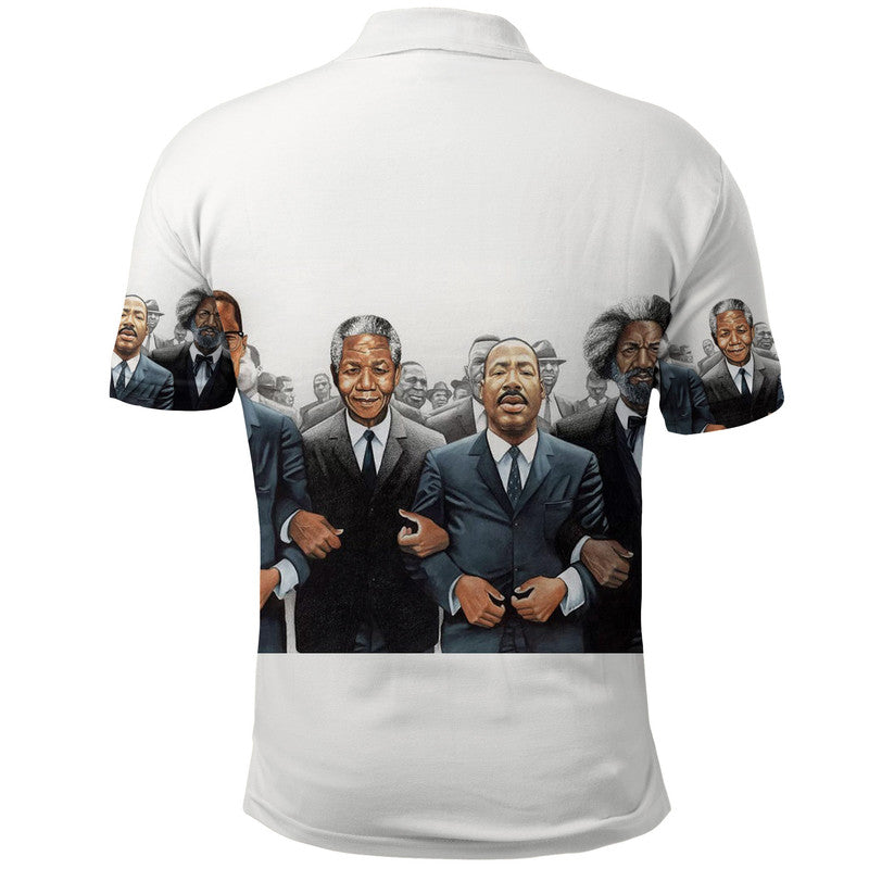 Civil Rights Male Leaders Movement Polo Shirt Simple Style LT8 - Wonder Print Shop