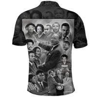 Civil Rights Leaders Polo Shirt Black White Vintage Style LT8 - Wonder Print Shop