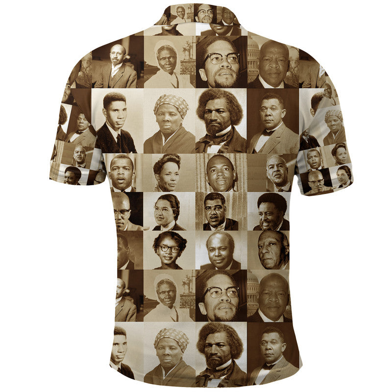 Civil Rights Leaders Polo Shirt Portrait Version LT8 - Wonder Print Shop