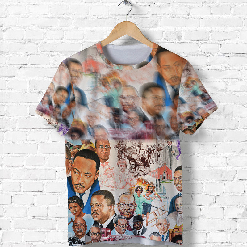 Civil Rights Leaders T Shirt Color Painting Style LT8 - Wonder Print Shop