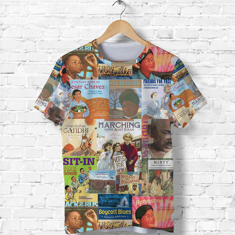 Civil Rights Movement T Shirt Painting Book Vibes LT8 - Wonder Print Shop