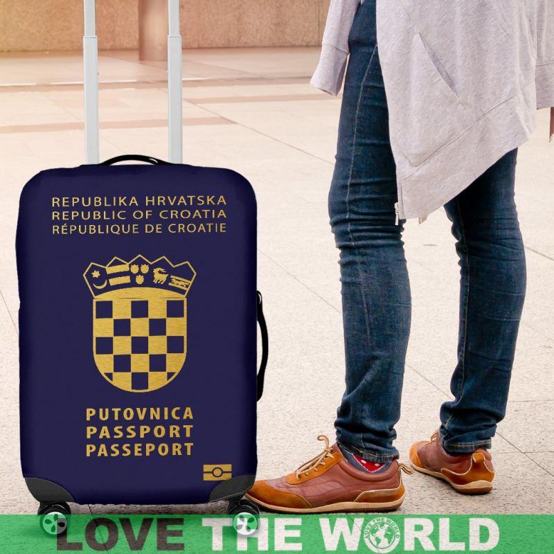 Croatia Passport Luggage Cover - Wonder Print Shop