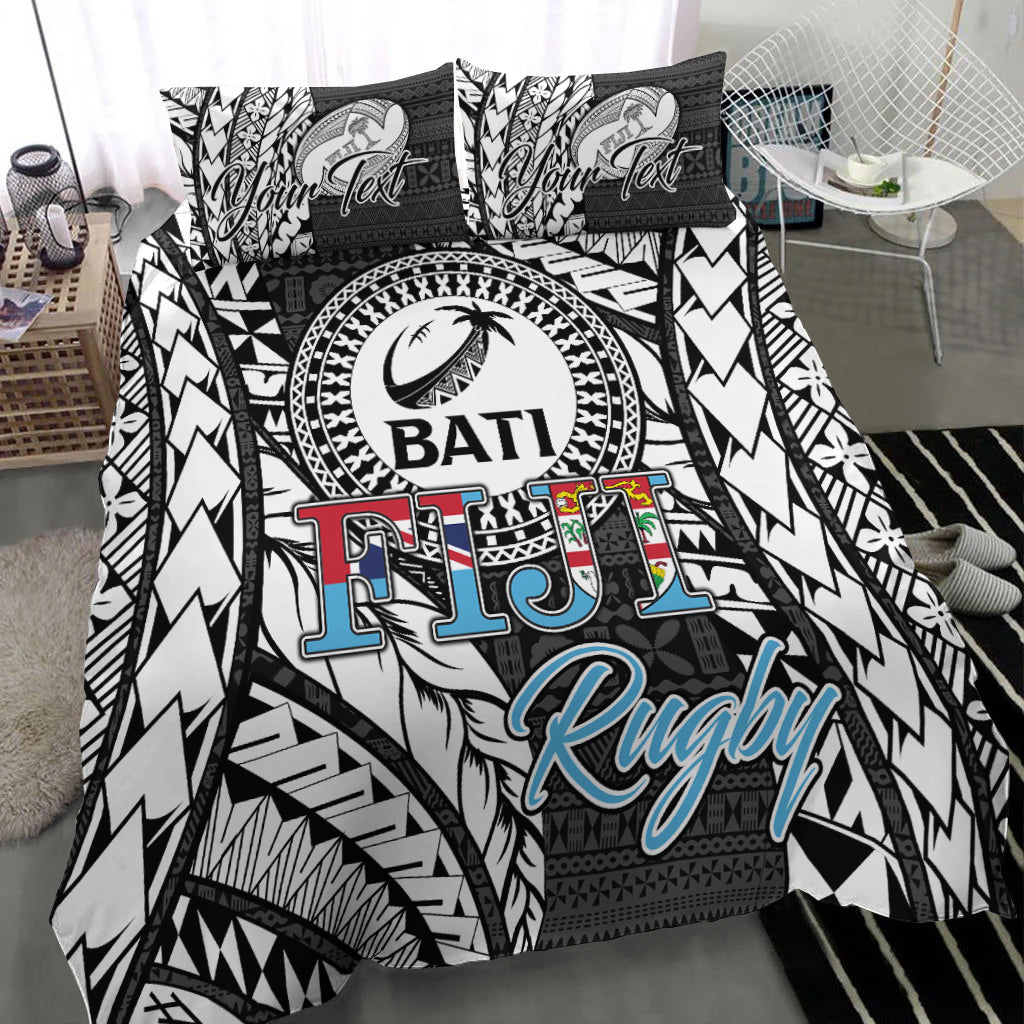 Custom Personalised Fiji Rugby Bati Tapa Pattern Bedding Set - LT2 - Wonder Print Shop