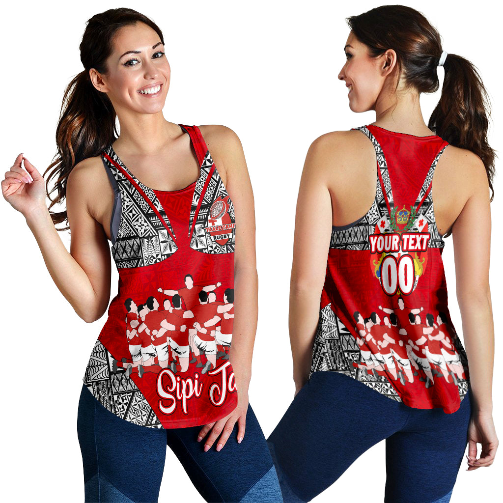 Custom Personalised Tonga Rugby Ikale Tahi Sipi Tau Women Tank Top LT2 - Wonder Print Shop