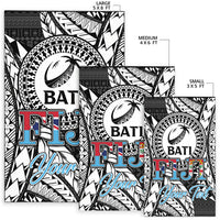Custom Personalised Fiji Rugby Bati Tapa Pattern Area Rug LT2 - Wonder Print Shop