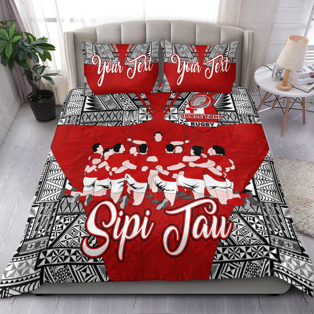 Custom Personalised Tonga Rugby Ikale Tahi Sipi Tau Bedding Set - LT2 - Wonder Print Shop