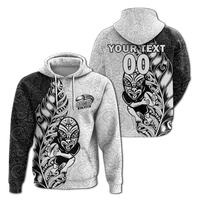Custom Personalised New Zealand Maori All Black Rugby Hoodie LT2 - Wonder Print Shop