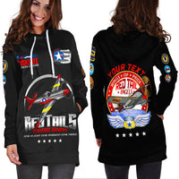 (Custom Personalied) Tuskegee Airmens Red Tails African American Heros Hoodie Dress - LT2 - Wonder Print Shop
