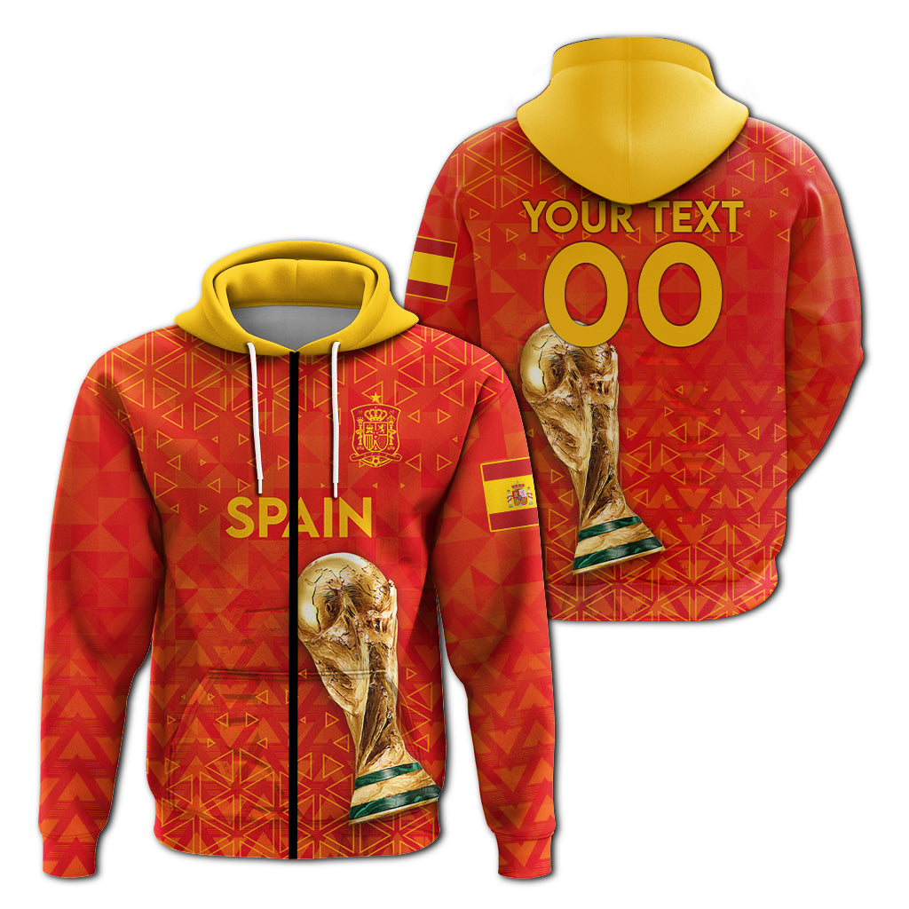 Custom Spain Football 2022 Hoodie LT2 - Wonder Print Shop