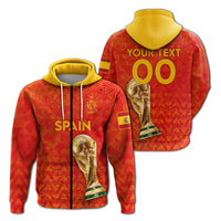Custom Spain Football 2022 Hoodie LT2 - Wonder Print Shop