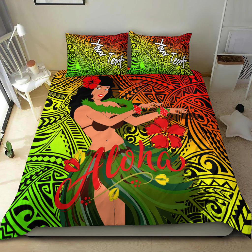 Custom Personalised Hawaii Hula Girl Reggae Bedding Set - LT2 - Wonder Print Shop