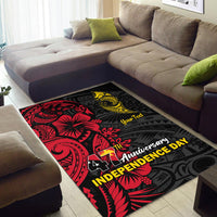 Custom Personalised Papua New Guinea 47th Independence Day Bird Of Paradise Area Rug LT2 - Wonder Print Shop