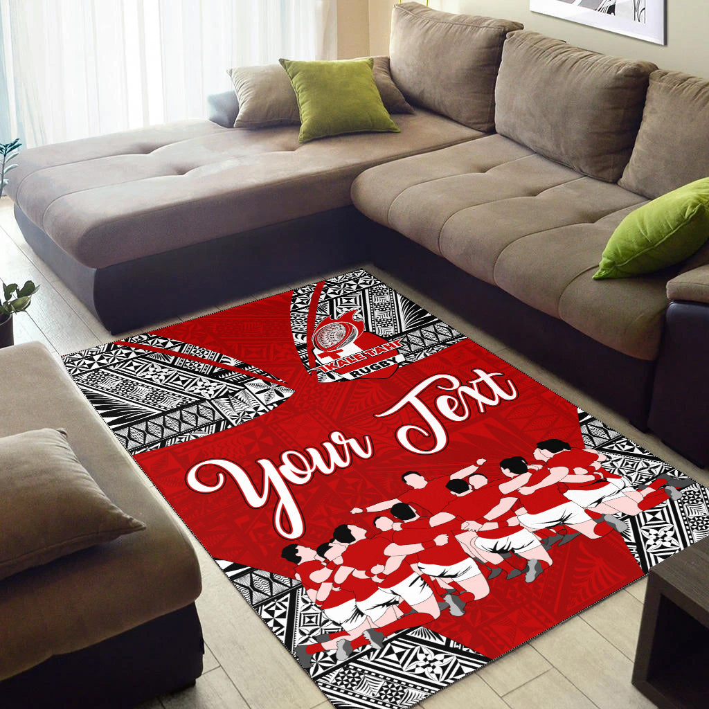 Custom Personalised Tonga Rugby Ikale Tahi Sipi Tau Area Rug LT2 - Wonder Print Shop
