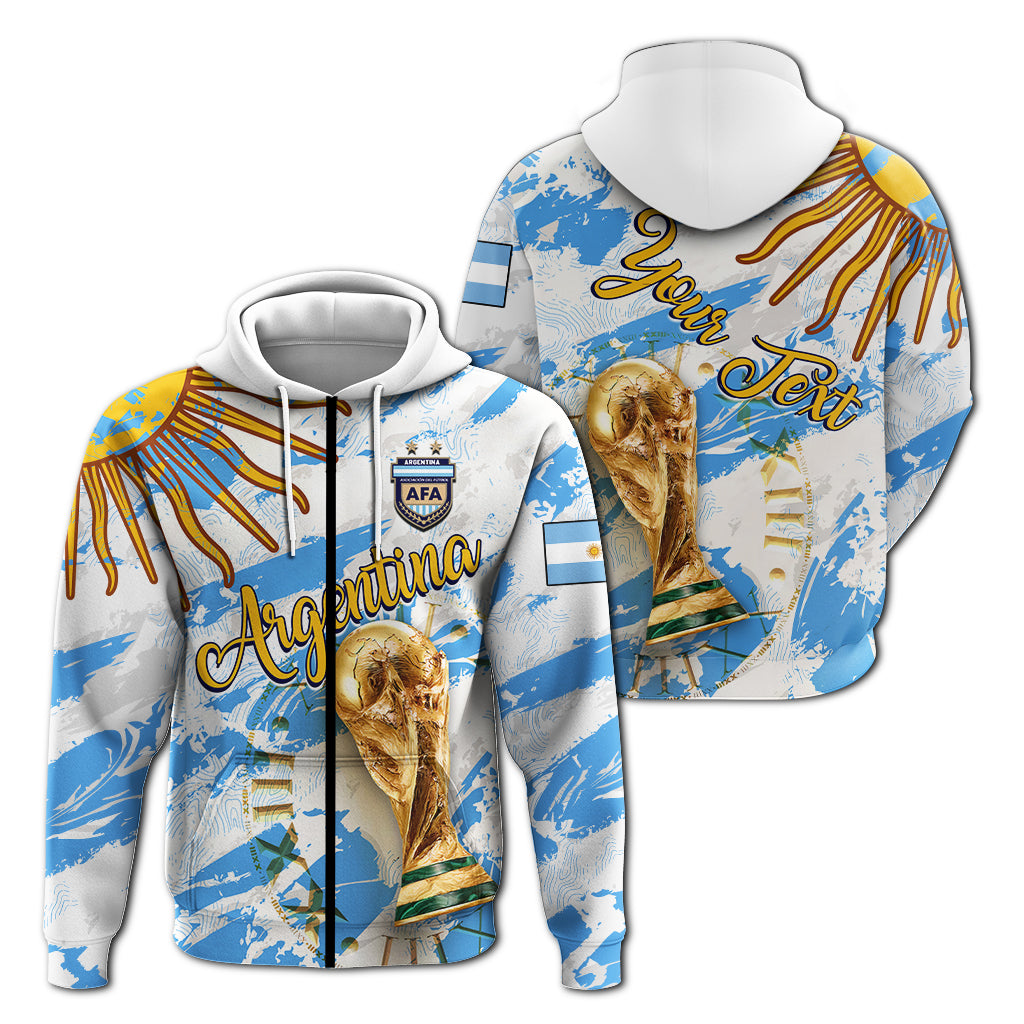 Custom Argentina Football 2022 Hoodie LT2 - Wonder Print Shop