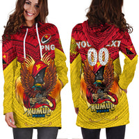 Custom Personalised Papua New Guinea Rugby Kumul Pride Hoodie Dress LT2 - Wonder Print Shop