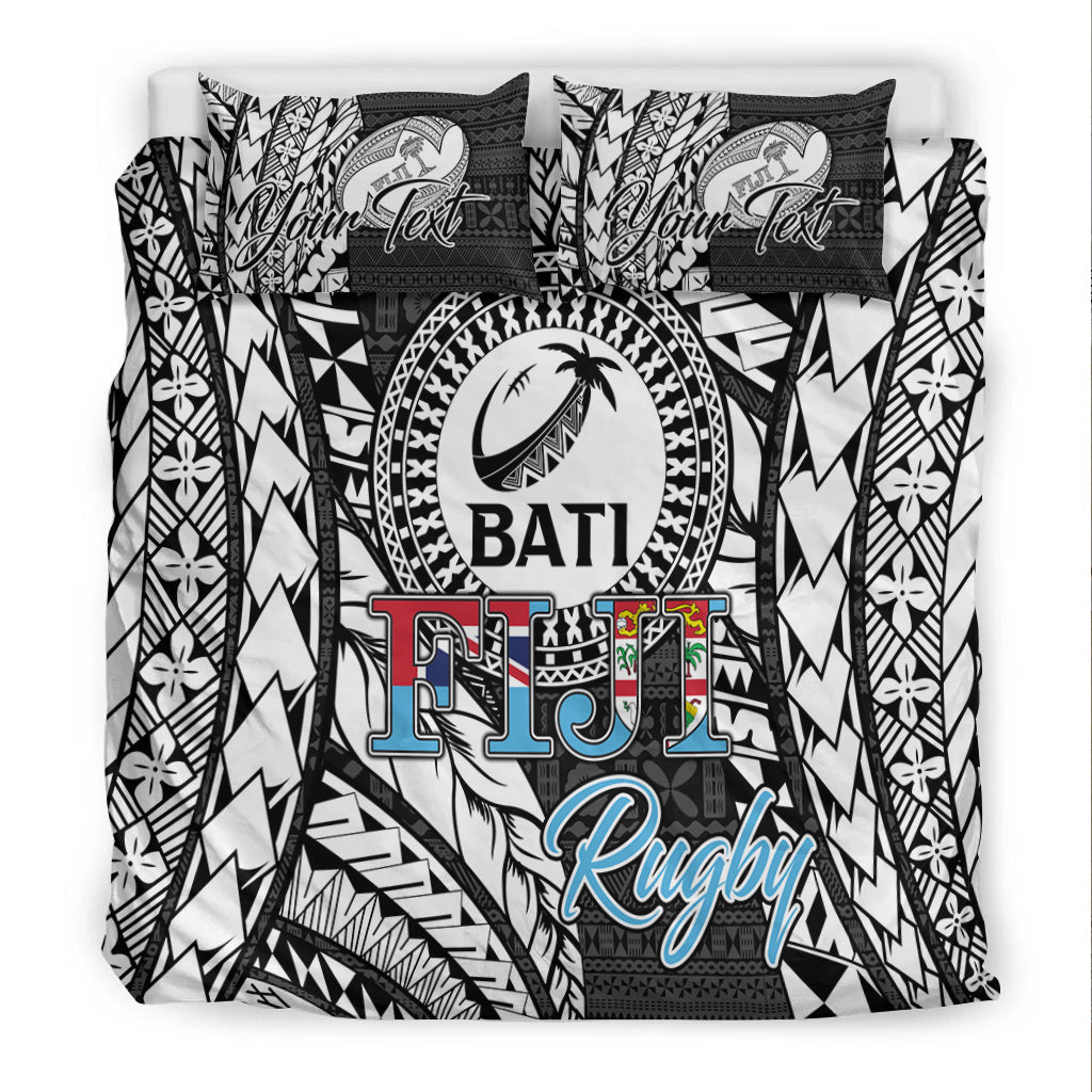 Custom Personalised Fiji Rugby Bati Tapa Pattern Bedding Set LT2 - Wonder Print Shop