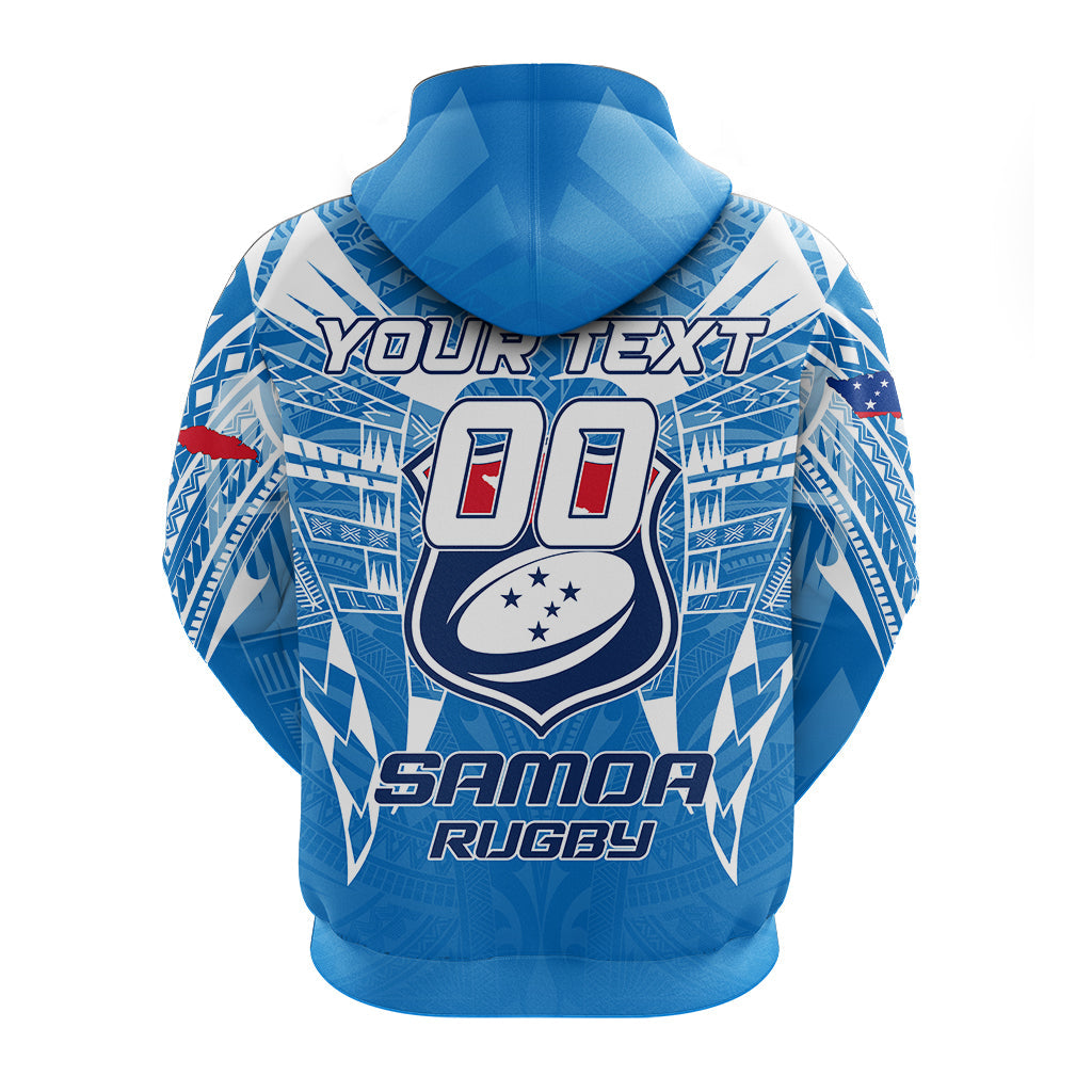 Custom Personalised Samoa Rugby Toa Samoa Blue Style Hoodie LT2 - Wonder Print Shop