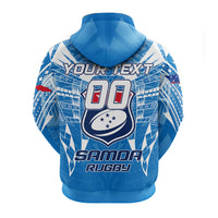 Custom Personalised Samoa Rugby Toa Samoa Blue Style Hoodie LT2 - Wonder Print Shop