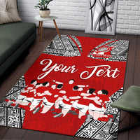 Custom Personalised Tonga Rugby Ikale Tahi Sipi Tau Area Rug LT2 - Wonder Print Shop