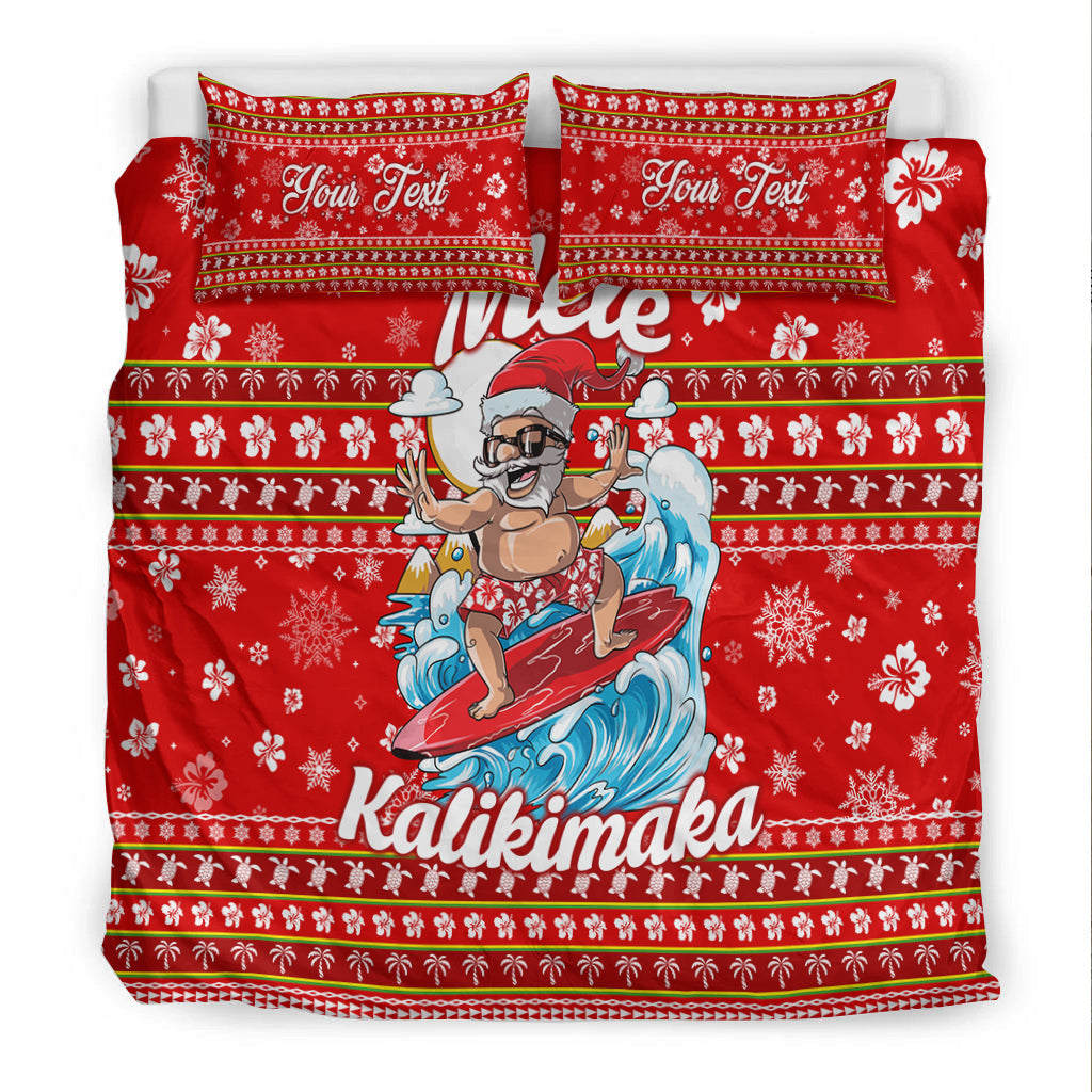 Custom Personalised Hawaii Christmas Santas Surf Mele Kalikimaka Bedding Set - LT2 - Wonder Print Shop