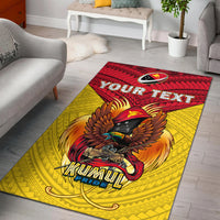 Custom Personalised Papua New Guinea Rugby Kumul Pride Area Rug LT2 - Wonder Print Shop